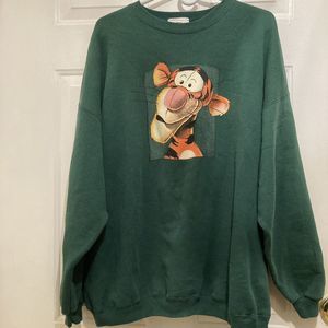 Disney Tiger Sweatshirt Green XXL 90s Y2K